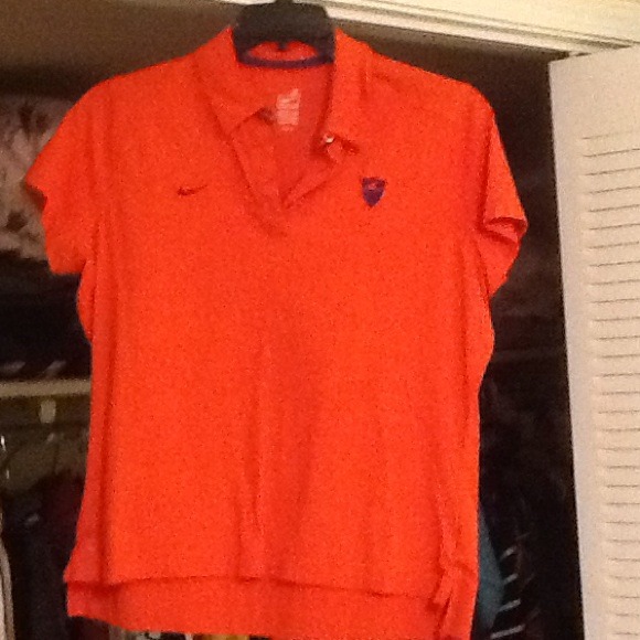 Nike Team Orange and Purple polo top. Size XL.