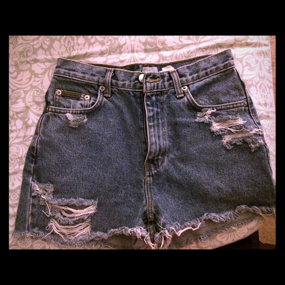 Renewed high waisted Calvin Klein denim shorts