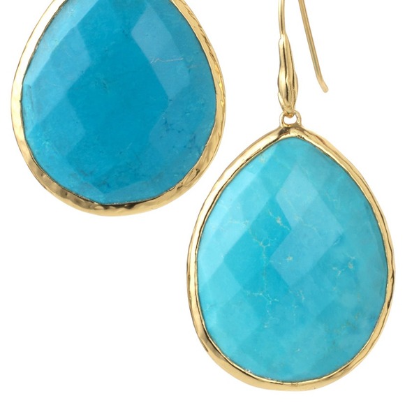 Stella & Dot Serenity Stone earrings - Turquoise