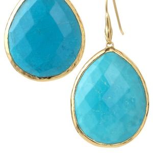 Stella & Dot Serenity Stone earrings - Turquoise