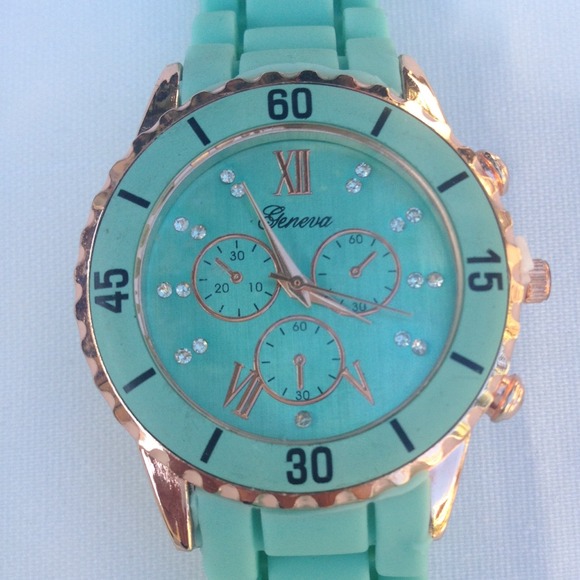 Mint and Gold Classic Watch
