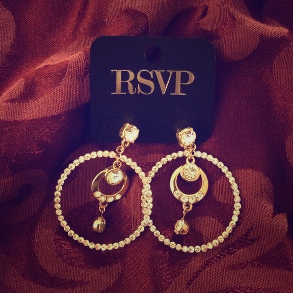 Diamond hoop earrings