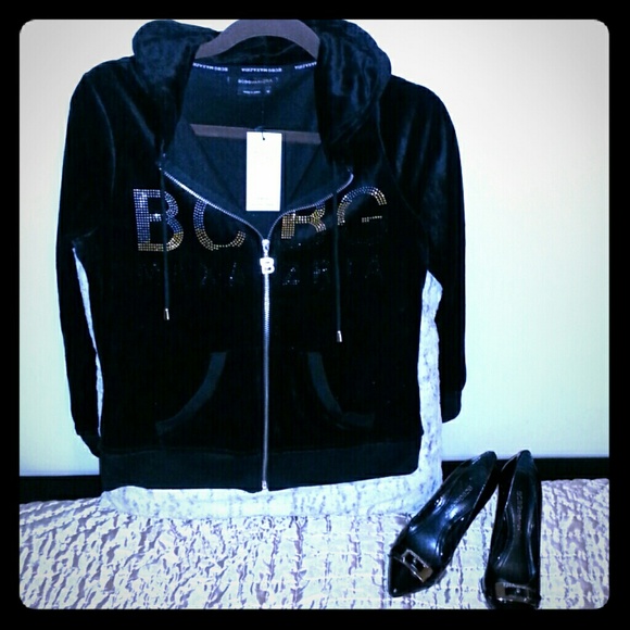 🔥SALE🔥 BCBG Black Velvet Hoodie