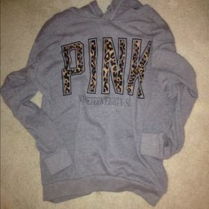 Victoria Secret Pink gray  hoodie!