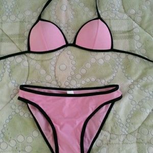 Pink Triangl Imitation Neoprene Bikini