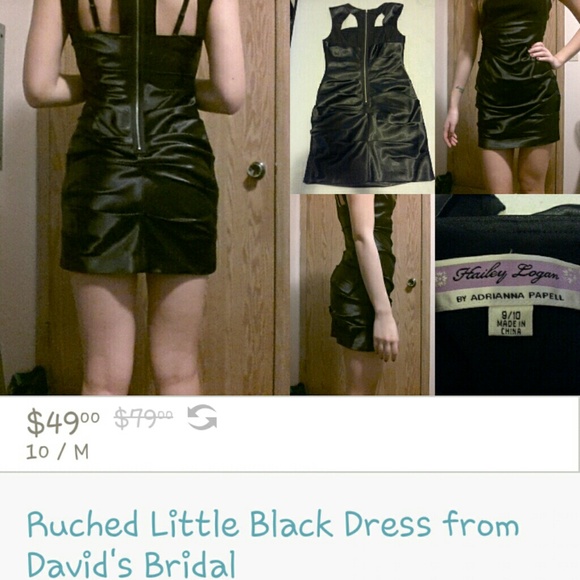 Ruched Satin LBD David's Bridal