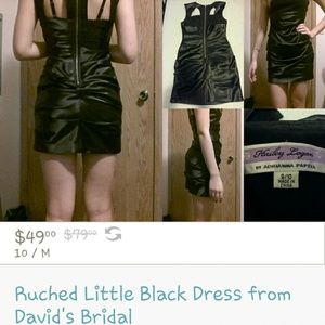 Ruched Satin LBD David's Bridal