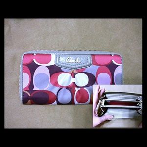 Coach zip around wallet