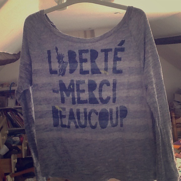 American Eagle French Top Pretty Blue Size M