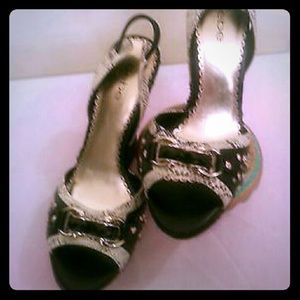 Bebe Studded Wedges Size 10