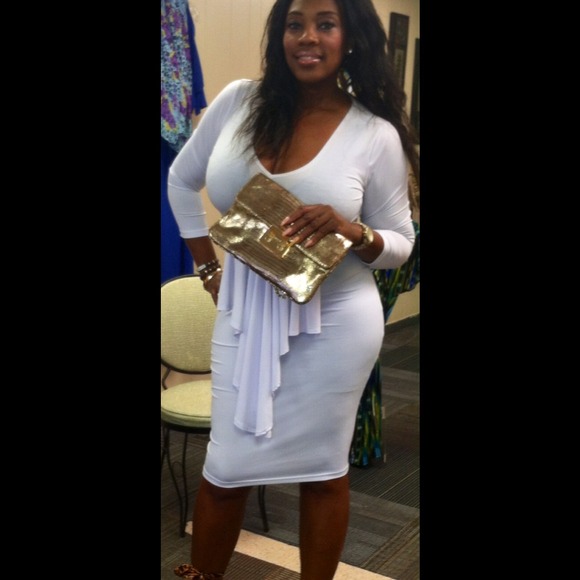 SMALL OR LARGE White Peplum Beauty