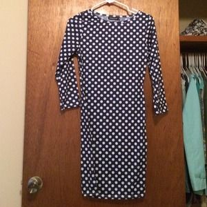 Polka dot fitted dress!