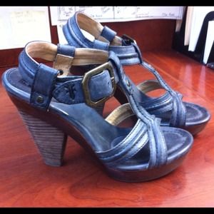 Frye Blue Leather Sandals