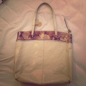 Coach leather tote