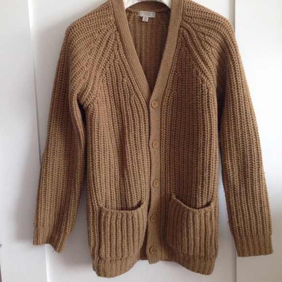 camel knit cardigan