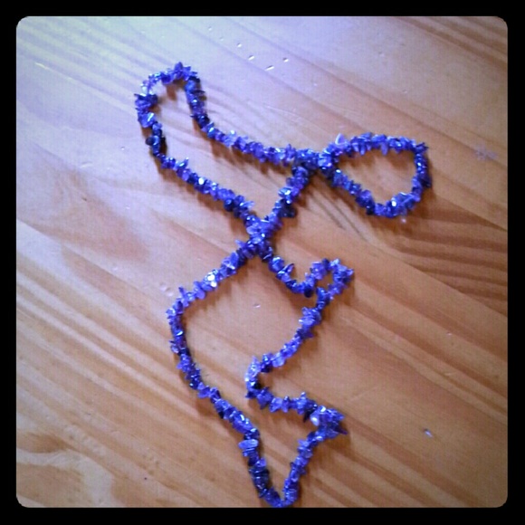 Amethyst chip beads necklace