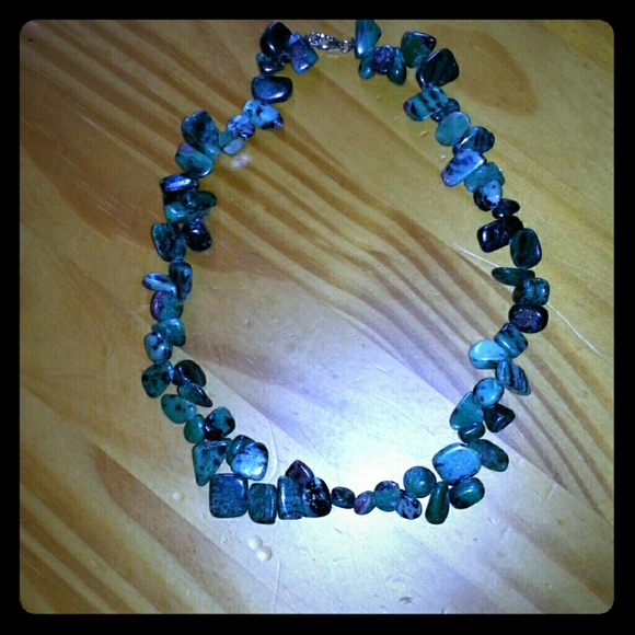Tourmaline stone necklace