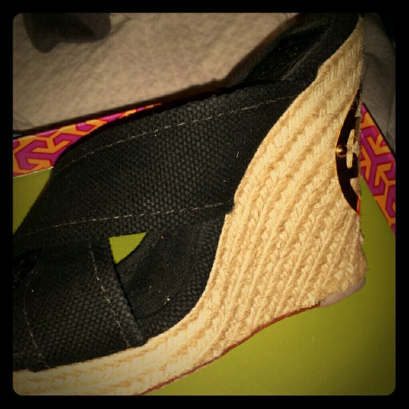 Tory Burch black wedge
