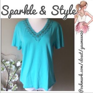 Pretty teal blue top