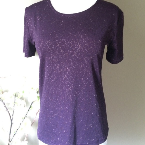 Sparkly purple dressy top - Picture 3 of 4