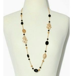 Fairly new fashionable black/gold necklace