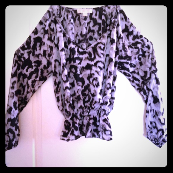 Michael Kors Leopard Polyester Blouse