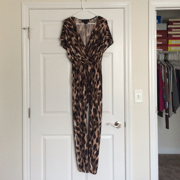 Kardashian Kollection Leopard Jumpsuit - XS