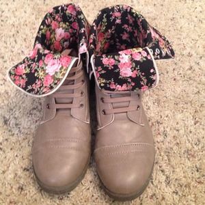 charcoal combat boots