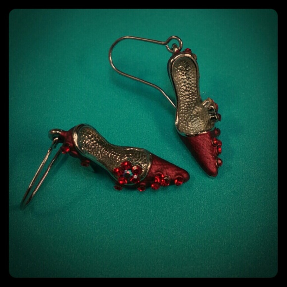 Beautiful red shoe stiletto earrings from Italy!
