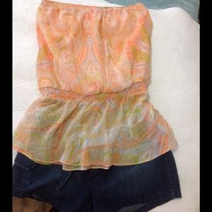 Laundry by Shelli Segal, Paisley, strapless top!