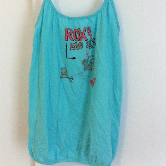 Roxy 'love sk8' light blue spaghetti-strap top