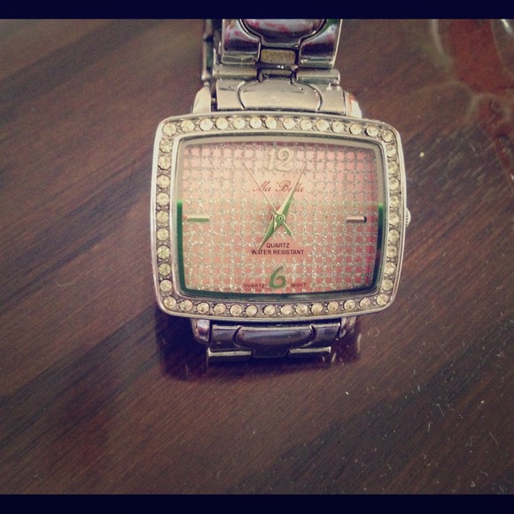 Pink diamond watch