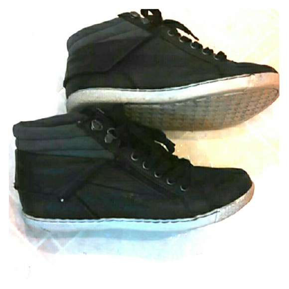 Black and grey sneakers