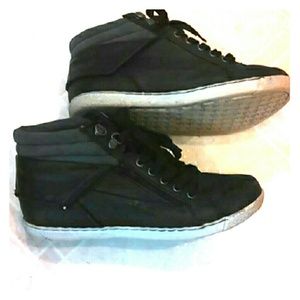 Black and grey sneakers