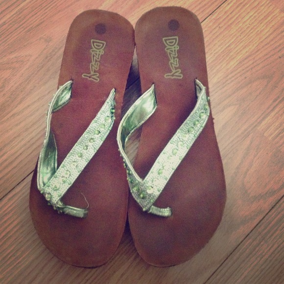 Wedge flip flops