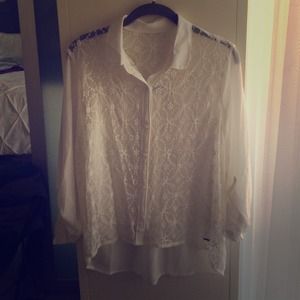 Abercrombie and Fitch Sheer Button Up