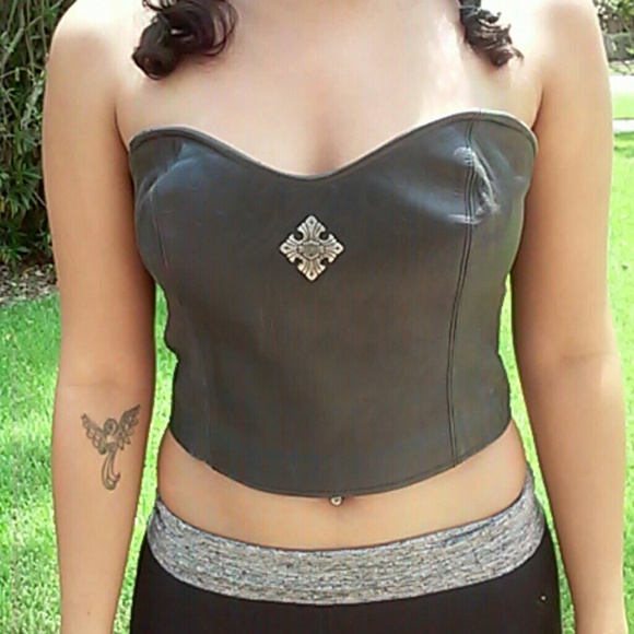 Sexy Black Harley Davidson Bustier