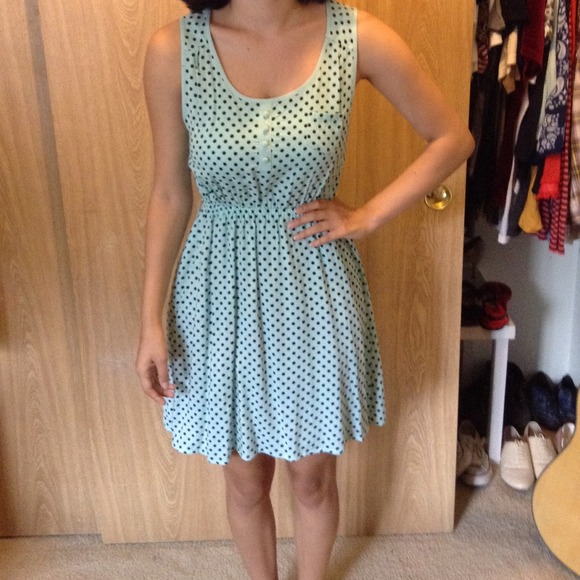 Dresses & Skirts - Blue Polka Dot Dress