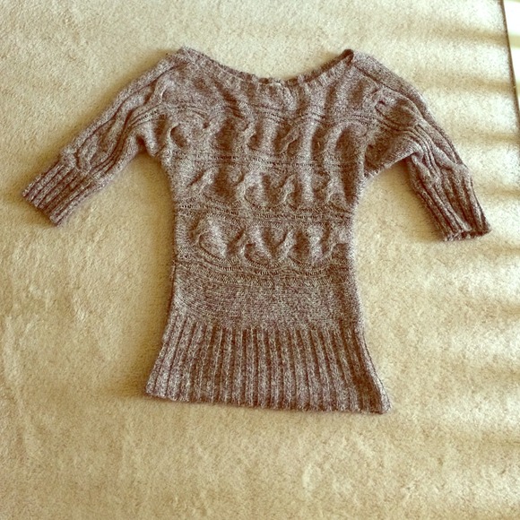 Brown/White Sweater Top