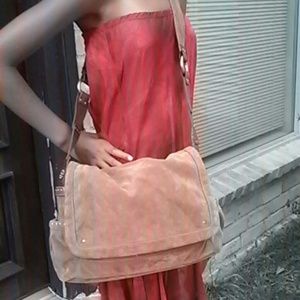 Brown Corduroy Fossil Handbag