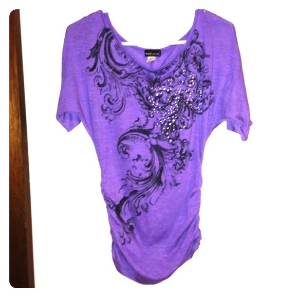 Wet Seal Rhinestone Shirt - Picture 1 of 3