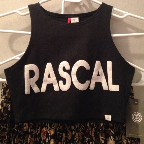 Boho edgy Rascal element crop top