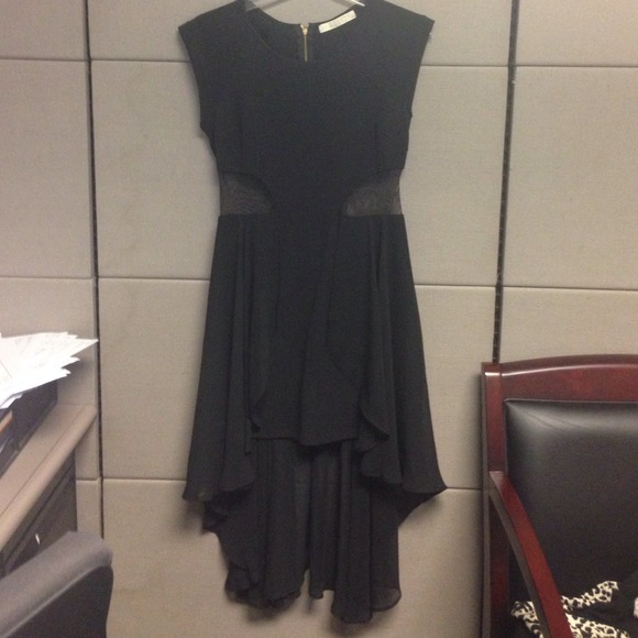 Black high-low dress