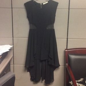 Black high-low dress