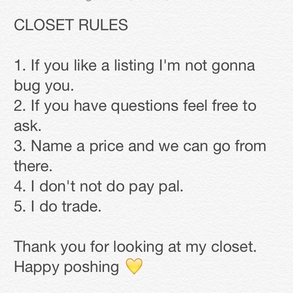 Closet rules