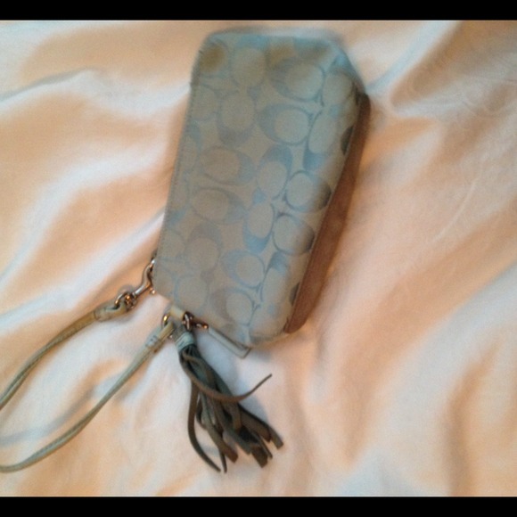 Blue coach change purse