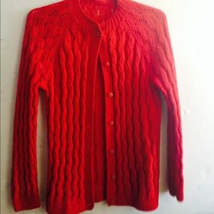 Knitted red sweater