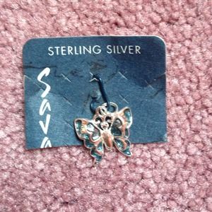 Sterling silver butterfly pendant