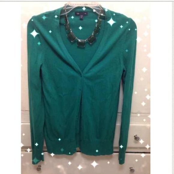 Green cardigan