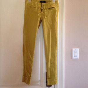 Juicy Jean Couture Skinny Cropped Lace Up Tie